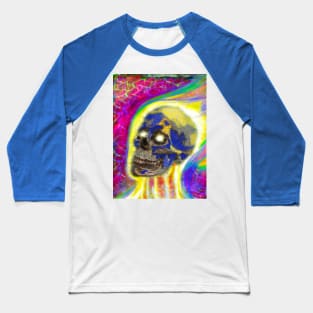 Skull on Fire Baseball T-Shirt